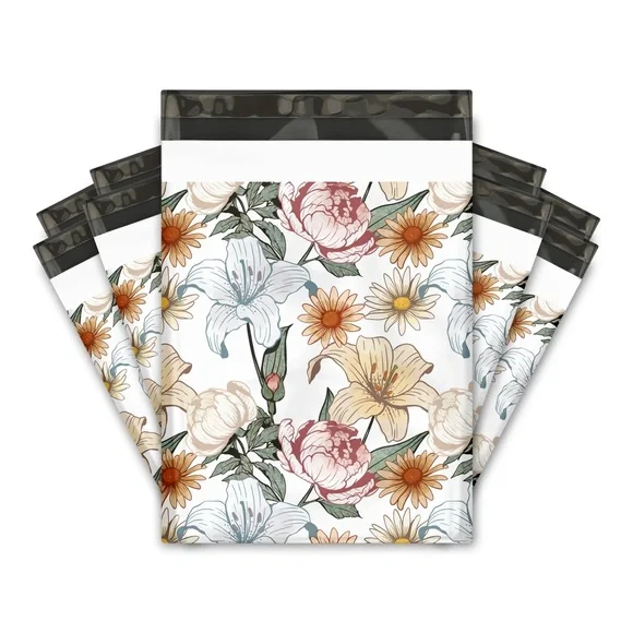 Vintage Floral Poly Mailer’s 10x13 Pack of 25 - Picture 3 of 15